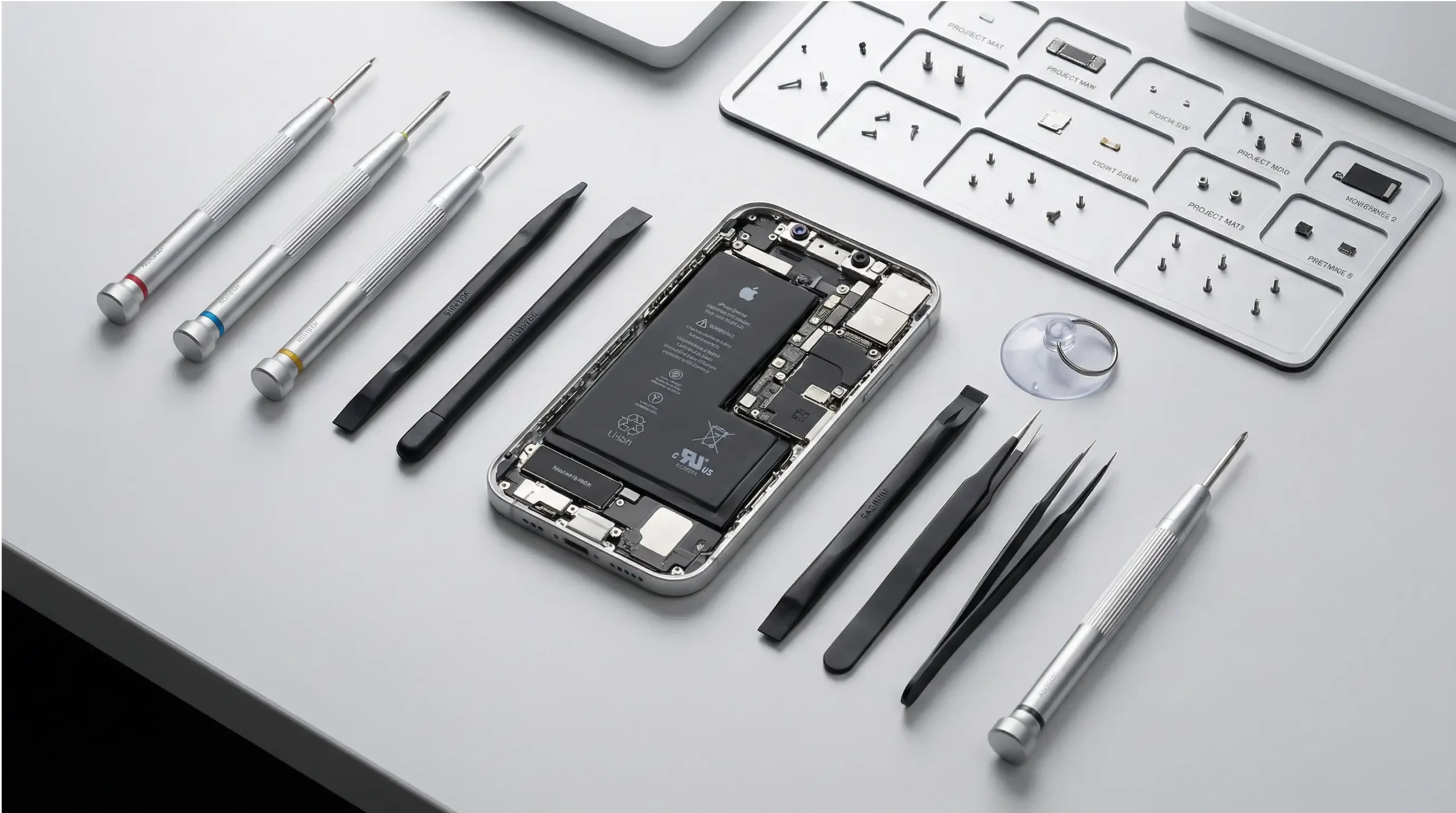 Phone Repair Ottawa – open smartphone and repair tools on a clean desk – PhoneRepairOttawa.ca