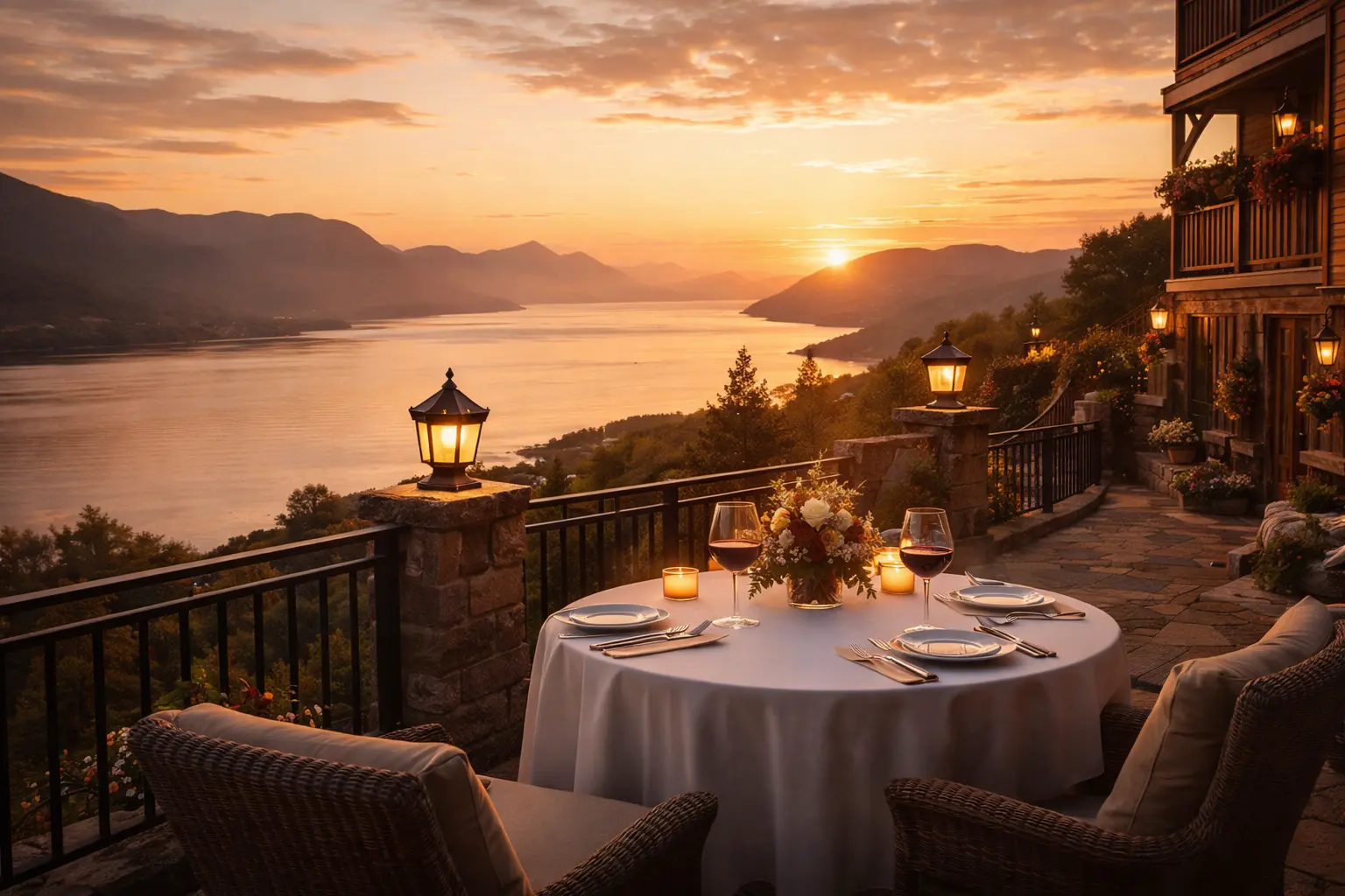 Forfait romantique Charlevoix fleuve et gastronomie Forfait romantique en Charlevoix avec vue sur le fleuve Saint-Laurent