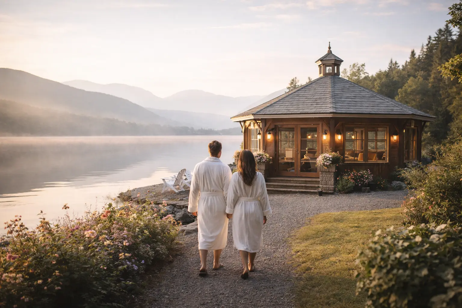 Forfait bien-être et spa dans les Cantons-de-l’Est Auberge romantique avec spa au bord d’un lac dans les Cantons-de-l’Est